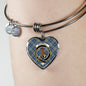 Boswell Scottish Clan Tartan Bangle Heart Shine On Bangle Heart