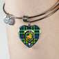 Campbell Of Breadalbane Ancient Scottish Clan Tartan Bracelet Bangle Heart Jewelry Shine On Bangle Heart