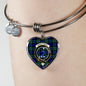 Arbuthnot Scottish Clan Tartan Bangle Heart Shine On Bangle Heart
