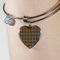 Caledonia Ancient Scottish Clan Tartan Bracelet Bangle Heart Jewelry Shine On Bangle Heart