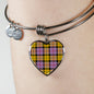 Culloden Ancient Scottish Clan Tartan Bracelet Bangle Heart Jewelry Shine On Bangle Heart