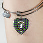 Colville Scottish Clan Tartan Bracelet Bangle Heart Jewelry Shine On Bangle Heart