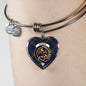 Agnew Modern Clan Tartan Heart Bangle Shine On Bangle Heart