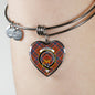 Cameron Of Lochiel Ancient Scottish Clan Tartan Bangle Heart Shine On Bangle Heart