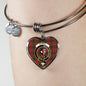 Byres Scottish Clan Tartan Bangle Heart Shine On Bangle Heart