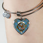 Agnew Ancient Clan Tartan Heart Bangle Shine On Bangle Heart