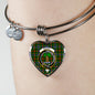 Bisset Pattern Scottish Clan Tartan Bangle Heart Shine On Bangle Heart