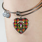 Buchanan Modern Scottish Clan Tartan Bangle Heart Shine On Bangle Heart