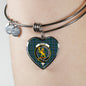 Broun Scottish Clan Tartan Bangle Heart Shine On Bangle Heart
