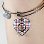 Boswell Modern Scottish Clan Tartan Bangle Heart Shine On Bangle Heart