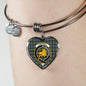 Campbell Faded Scottish Clan Tartan Bracelet Bangle Heart Jewelry Shine On Bangle Heart