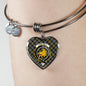 Campbell Argyll Weathered Scottish Clan Tartan Bangle Heart Shine On Bangle Heart