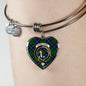 Carmichael Modern Scottish Clan Tartan Bangle Heart Shine On Bangle Heart