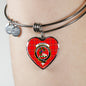 Burnett Modern Scottish Clan Tartan Bangle Heart Shine On Bangle Heart