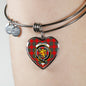 Cumming Modern Scottish Clan Tartan Bracelet Bangle Heart Jewelry Shine On Bangle Heart