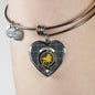 Campbell Argyll Modern Scottish Clan Tartan Bracelet Bangle Heart Jewelry Shine On Bangle Heart