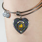 Campbell Argyll Modern Scottish Clan Tartan Bangle Heart Shine On Bangle Heart