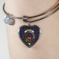 Cameron Scottish Clan Tartan Bangle Heart Shine On Bangle Heart