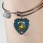 Campbell Of Cawdor Ancient Scottish Clan Tartan Bracelet Bangle Heart Jewelry Shine On Bangle Heart