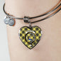 Barclay Scottish Clan Tartan Bangle Heart Shine On Bangle Heart