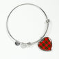 Crief District Scottish Clan Tartan Bracelet Bangle Heart Jewelry Shine On Bangle Heart