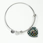 Blackwatch Blue Modern Scottish Clan Tartan Bangle Heart Shine On Bangle Heart