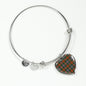 Caledonia Ancient Scottish Clan Tartan Bracelet Bangle Heart Jewelry Shine On Bangle Heart