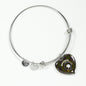Cunningham Hunting Modern Scottish Clan Tartan Bracelet Bangle Heart Jewelry Shine On Bangle Heart