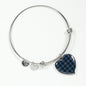 Clergy Blue Scottish Clan Tartan Bracelet Bangle Heart Jewelry Shine On Bangle Heart