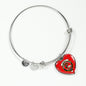 Burnett Modern Scottish Clan Tartan Bangle Heart Shine On Bangle Heart