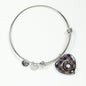 Cunningham Dress Blue Dancers Scottish Clan Tartan Bracelet Bangle Heart Jewelry Shine On Bangle Heart