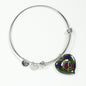 Adam Scottish Clan Tartan Bangle Heart Shine On Bangle Heart