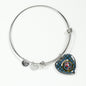 Cockburn Modern Scottish Clan Tartan Bracelet Bangle Heart Jewelry Shine On Bangle Heart