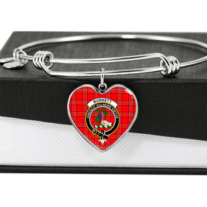 Burnett Modern Scottish Clan Tartan Bangle Heart Shine On Bangle Heart