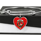 Burnett Modern Scottish Clan Tartan Bangle Heart Shine On Bangle Heart