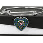 Cockburn Ancient Scottish Clan Tartan Bracelet Bangle Heart Jewelry Shine On Bangle Heart