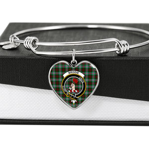 Brodie Scottish Clan Tartan Bangle Heart Shine On Bangle Heart