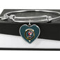 Cockburn Scottish Clan Tartan Bracelet Bangle Heart Jewelry Shine On Bangle Heart