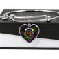 Chalmers Scottish Clan Tartan Bangle Heart Shine On Bangle Heart