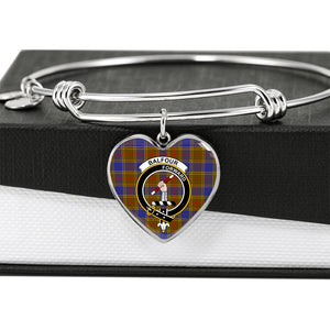 Balfour Modern Scottish Clan Tartan Bangle Heart Shine On Bangle Heart
