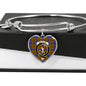 Balfour Modern Scottish Clan Tartan Bangle Heart Shine On Bangle Heart