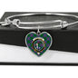 Carmichael Scottish Clan Tartan Bangle Heart Shine On Bangle Heart