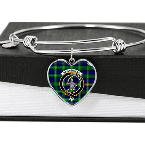 Bannerman Scottish Clan Tartan Bangle Heart Shine On Bangle Heart