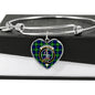 Bannerman Scottish Clan Tartan Bangle Heart Shine On Bangle Heart