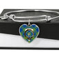 Barclay Hunting Scottish Clan Tartan Bangle Heart Shine On Bangle Heart