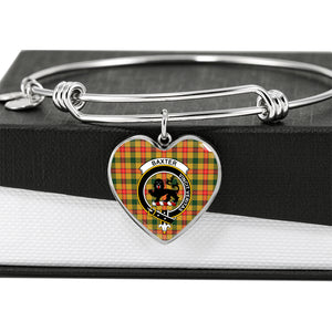 Baxter Scottish Clan Tartan Bangle Heart Shine On Bangle Heart