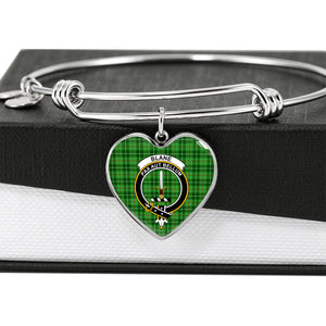 Blane Scottish Clan Tartan Bangle Heart Shine On Bangle Heart