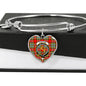 Chattan Scottish Clan Tartan Bangle Heart Shine On Bangle Heart