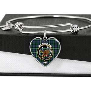 Bannatyne Scottish Clan Tartan Bangle Heart Shine On Bangle Heart