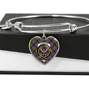 Carnegie Ancient Scottish Clan Tartan Bangle Heart Shine On Bangle Heart